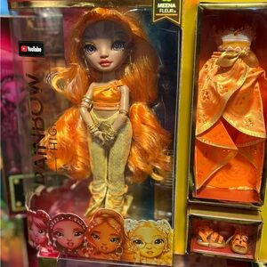 Rainbow High Meena Fleur Doll with Orange and Gold Outfit